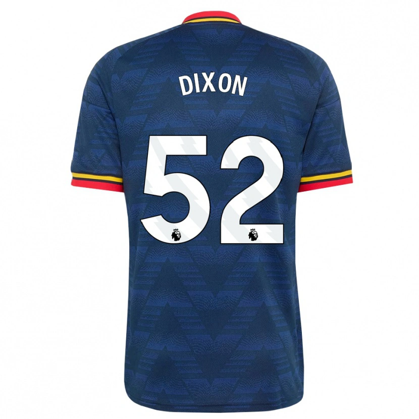 Danxen Kinder Jaden Dixon #52 Mitternachtsblau Gelb Rot Auswärtstrikot Trikot 2026/27 T-Shirt
