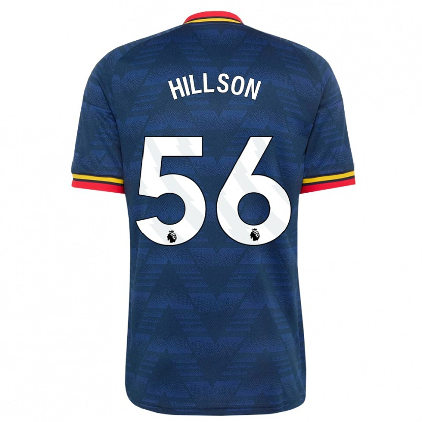 Danxen Kinder James Hillson #56 Mitternachtsblau Gelb Rot Auswärtstrikot Trikot 2026/27 T-Shirt