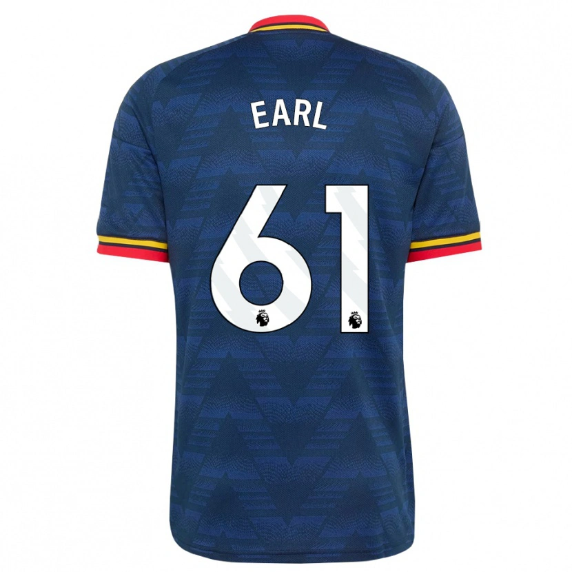 Danxen Kinder Madison Earl #61 Mitternachtsblau Gelb Rot Auswärtstrikot Trikot 2026/27 T-Shirt