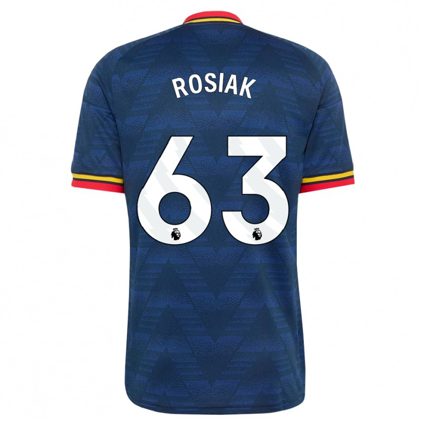 Danxen Kinder Michal Rosiak #63 Mitternachtsblau Gelb Rot Auswärtstrikot Trikot 2026/27 T-Shirt