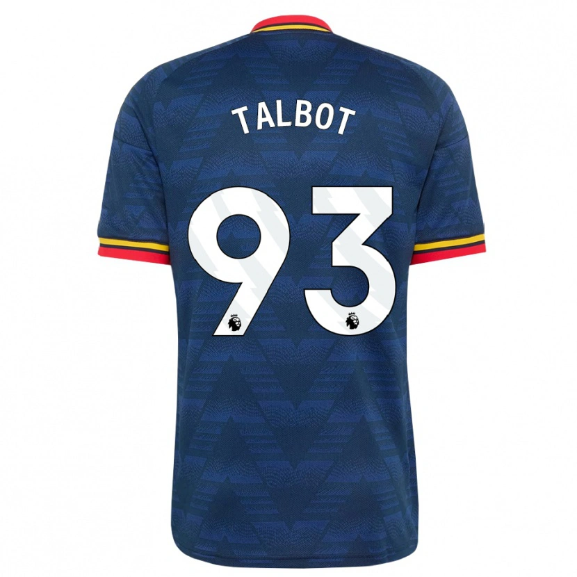 Danxen Kinder Jack Talbot #93 Mitternachtsblau Gelb Rot Auswärtstrikot Trikot 2026/27 T-Shirt