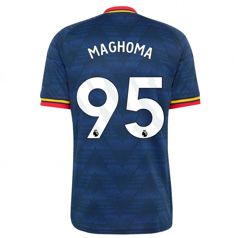 Danxen Kinder Jaden Maghoma #95 Mitternachtsblau Gelb Rot Auswärtstrikot Trikot 2026/27 T-Shirt