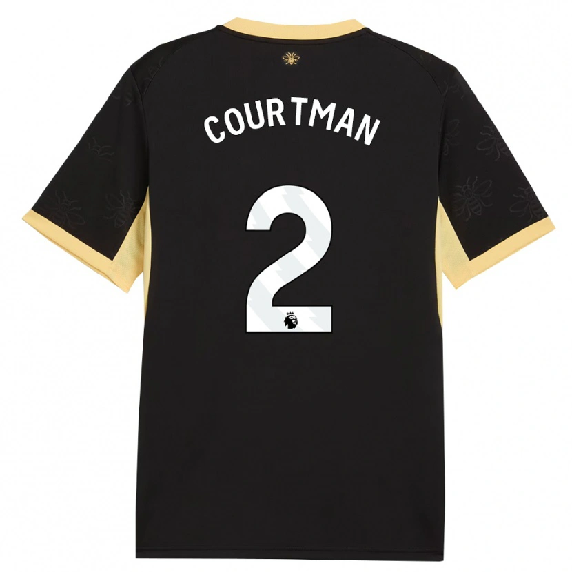 Danxen Kinder Charlie Courtman #2 Schwarz Gelb Auswärtstrikot Trikot 2026/27 T-Shirt