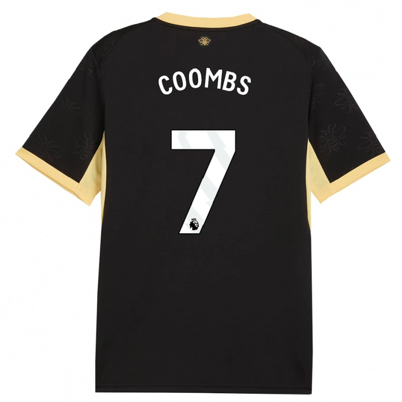 Danxen Kinder Laura Coombs #7 Schwarz Gelb Auswärtstrikot Trikot 2026/27 T-Shirt