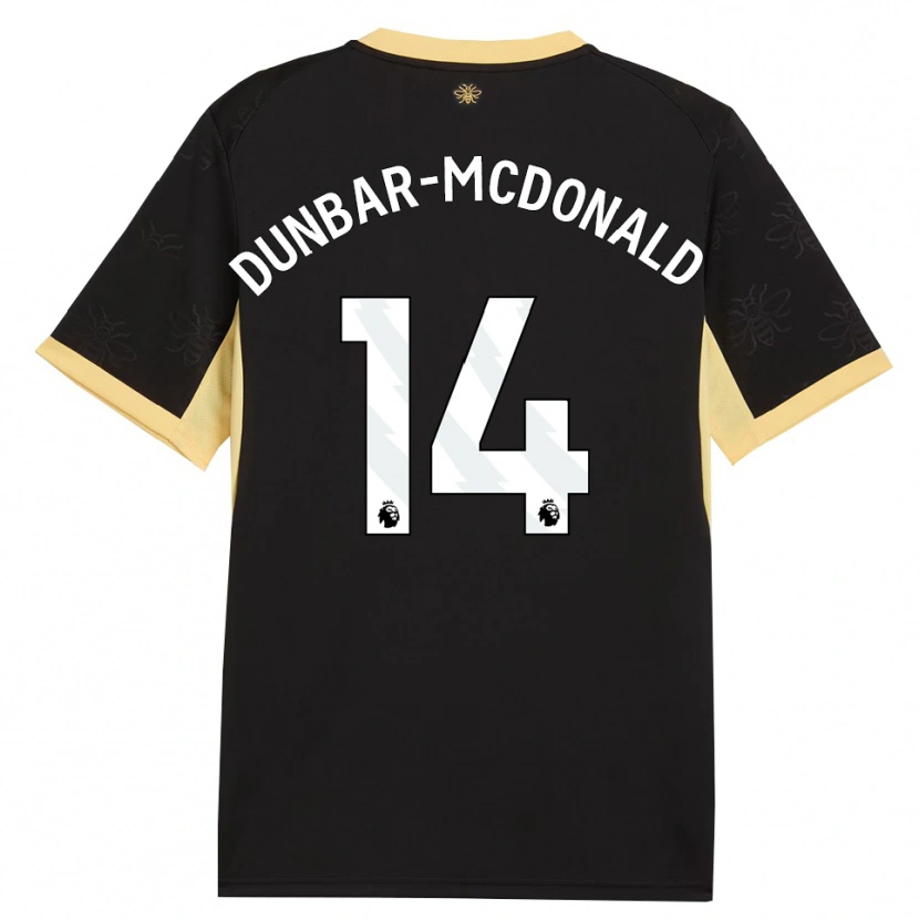 Danxen Kinder Christian Dunbar-Mcdonald #14 Schwarz Gelb Auswärtstrikot Trikot 2026/27 T-Shirt