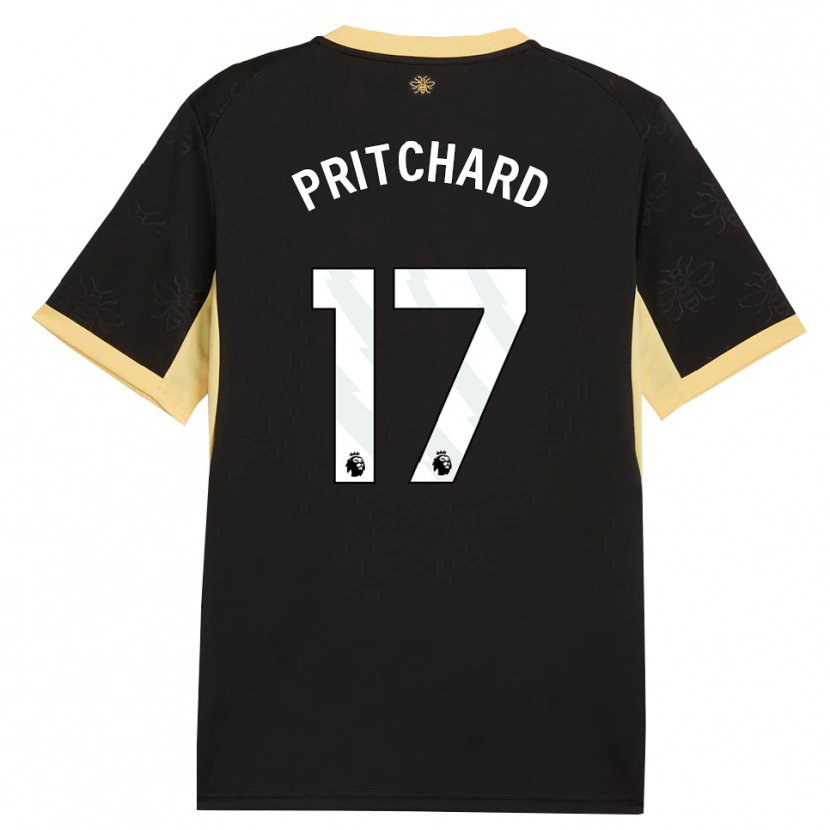 Danxen Kinder Poppy Pritchard #17 Schwarz Gelb Auswärtstrikot Trikot 2026/27 T-Shirt