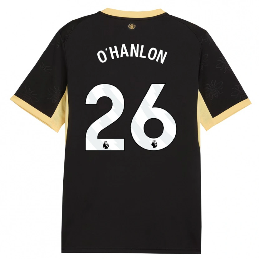 Danxen Kinder Tara O'hanlon #26 Schwarz Gelb Auswärtstrikot Trikot 2026/27 T-Shirt