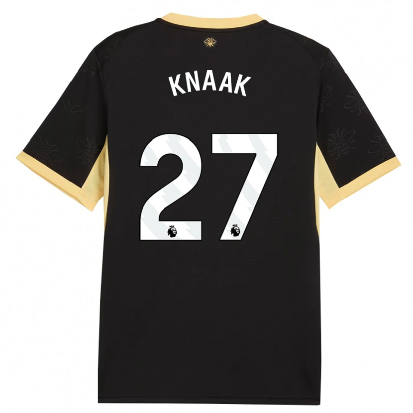 Danxen Kinder Rebecca Knaak #27 Schwarz Gelb Auswärtstrikot Trikot 2026/27 T-Shirt