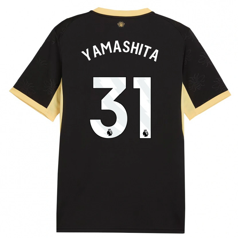 Danxen Kinder Ayaka Yamashita #31 Schwarz Gelb Auswärtstrikot Trikot 2026/27 T-Shirt