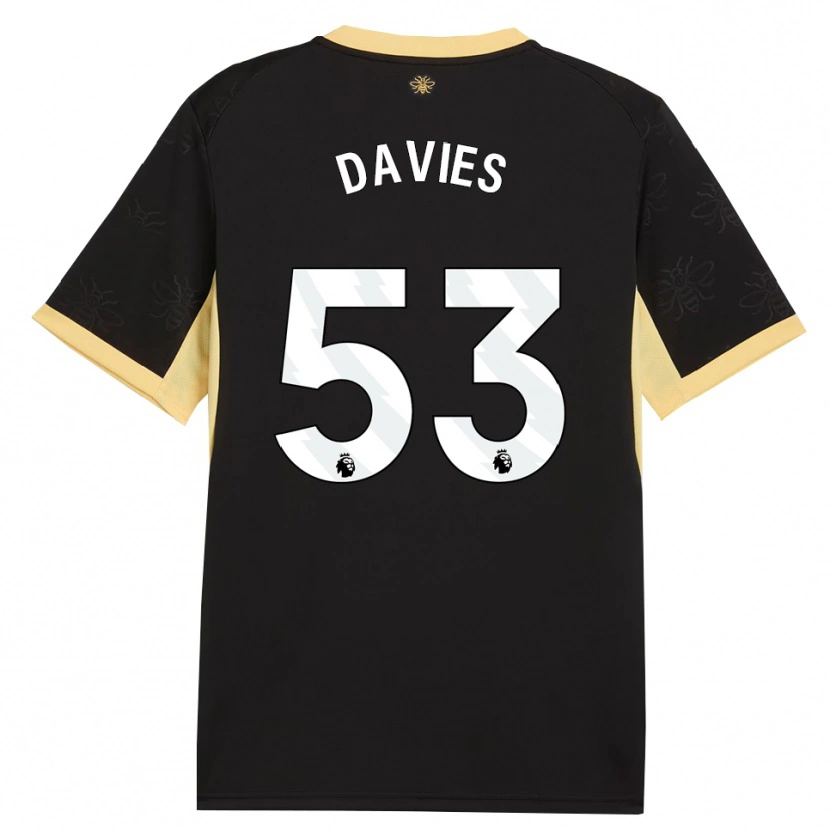 Danxen Kinder Mayzee Davies #53 Schwarz Gelb Auswärtstrikot Trikot 2026/27 T-Shirt