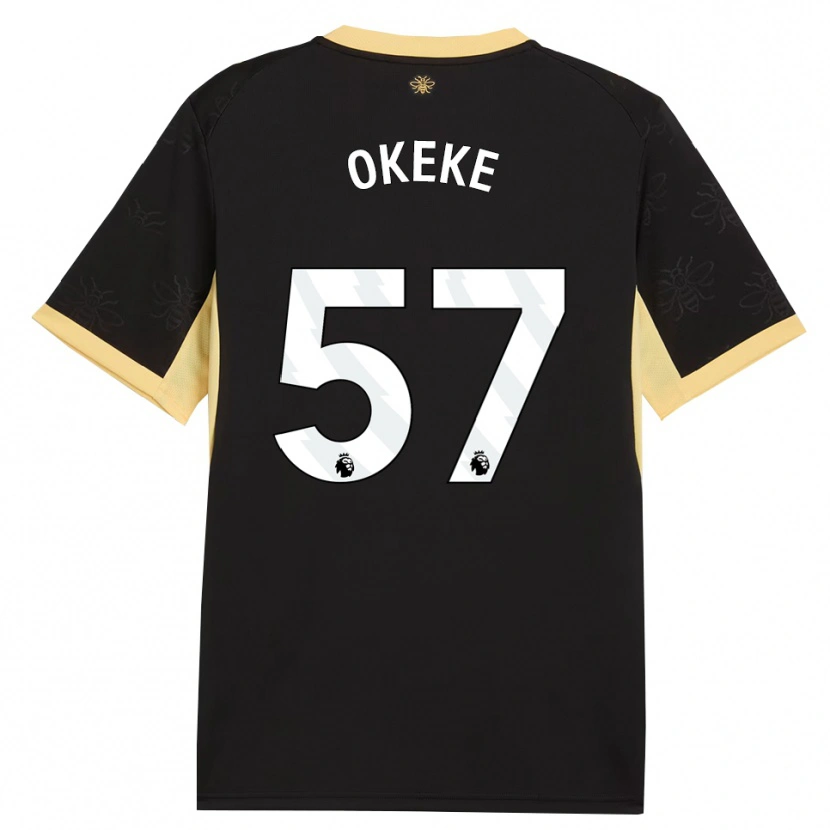 Danxen Kinder Michael Okeke #57 Schwarz Gelb Auswärtstrikot Trikot 2026/27 T-Shirt