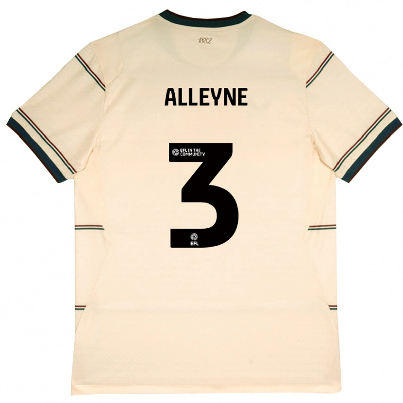 Danxen Kinder Max Alleyne #3 Beige Burgund Auswärtstrikot Trikot 2026/27 T-Shirt
