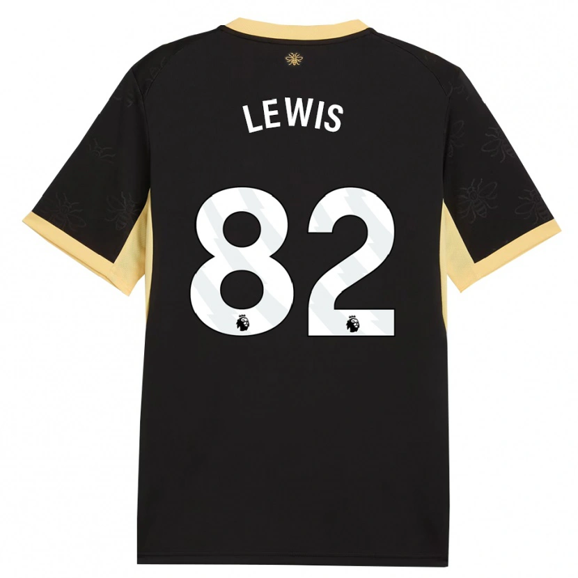 Danxen Kinder Rico Lewis #82 Schwarz Gelb Auswärtstrikot Trikot 2026/27 T-Shirt
