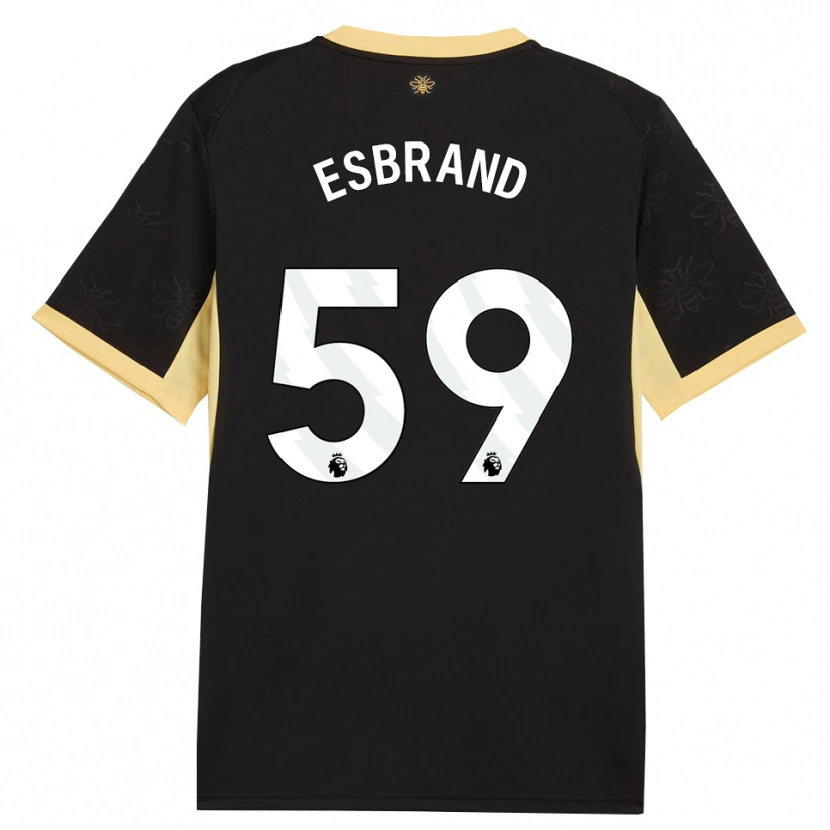 Danxen Kinder Josh Wilson-Esbrand #59 Schwarz Gelb Auswärtstrikot Trikot 2026/27 T-Shirt