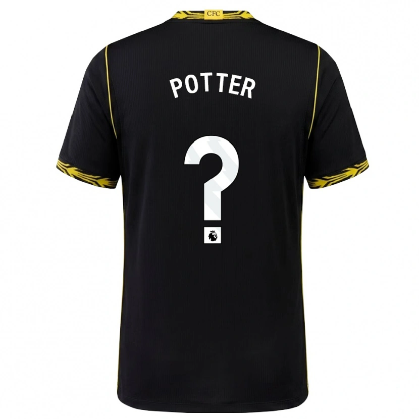 Danxen Kinder Lexi Potter #0 Schwarz Gelb Auswärtstrikot Trikot 2026/27 T-Shirt