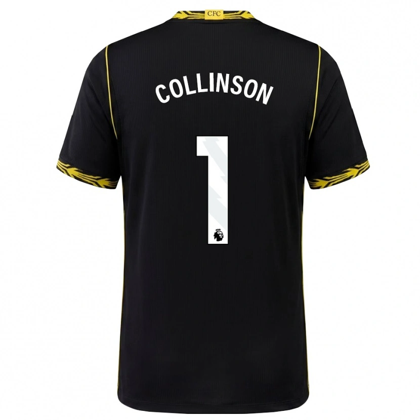 Danxen Kinder Isaac Collinson #1 Schwarz Gelb Auswärtstrikot Trikot 2026/27 T-Shirt