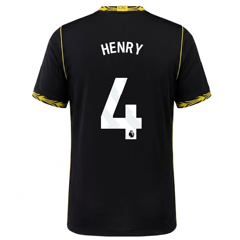 Danxen Kinder Josh Henry #4 Schwarz Gelb Auswärtstrikot Trikot 2026/27 T-Shirt