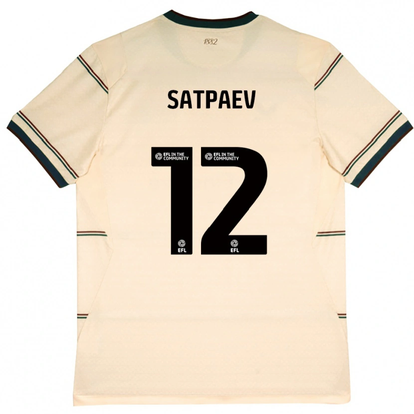 Danxen Kinder Dastan Satpaev #12 Beige Burgund Auswärtstrikot Trikot 2026/27 T-Shirt