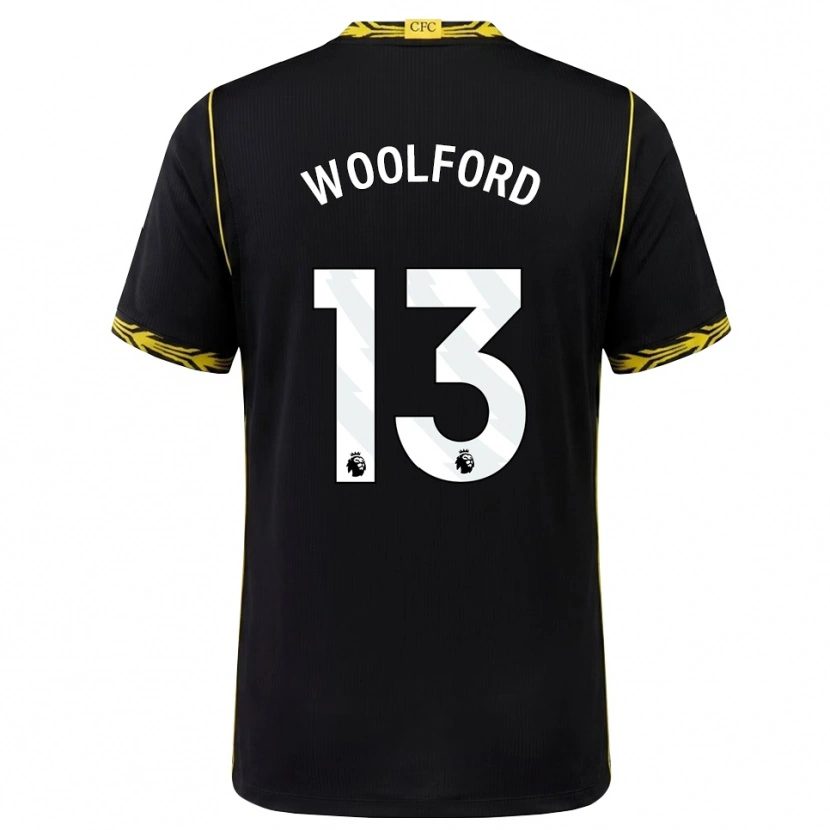 Danxen Kinder Aaron Woolford #13 Schwarz Gelb Auswärtstrikot Trikot 2026/27 T-Shirt