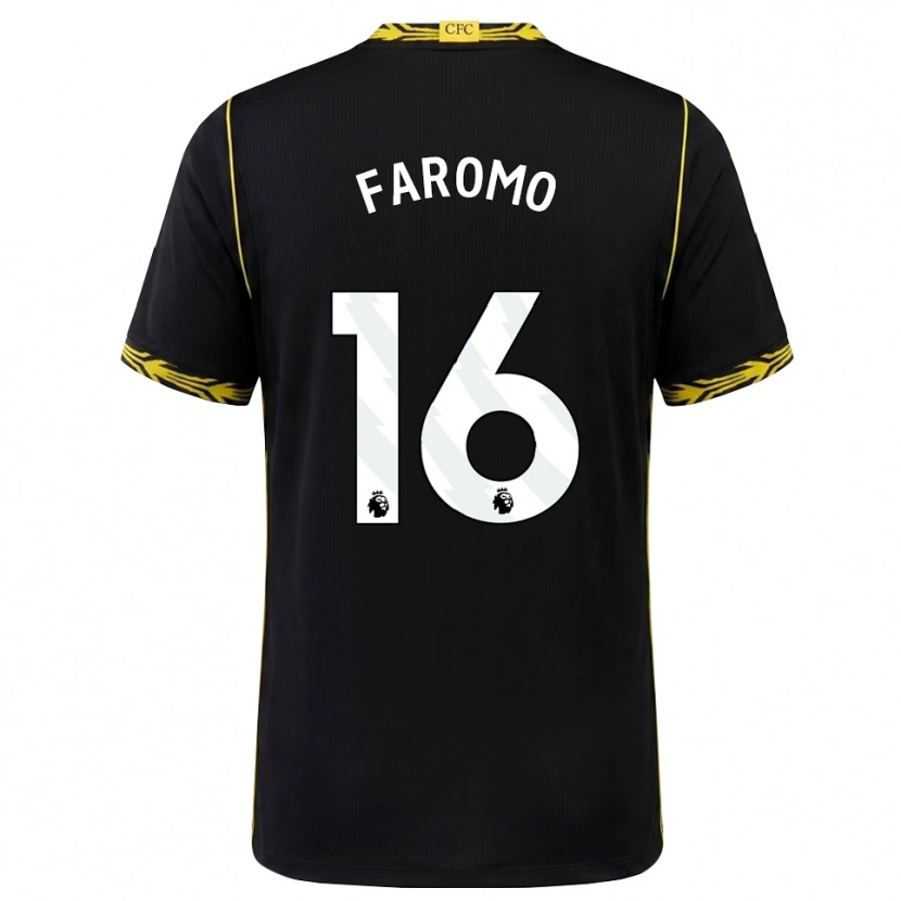 Danxen Kinder Trey Faromo #16 Schwarz Gelb Auswärtstrikot Trikot 2026/27 T-Shirt
