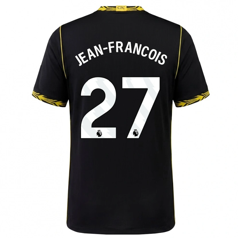 Danxen Kinder Oriane Jean-Francois #27 Schwarz Gelb Auswärtstrikot Trikot 2026/27 T-Shirt