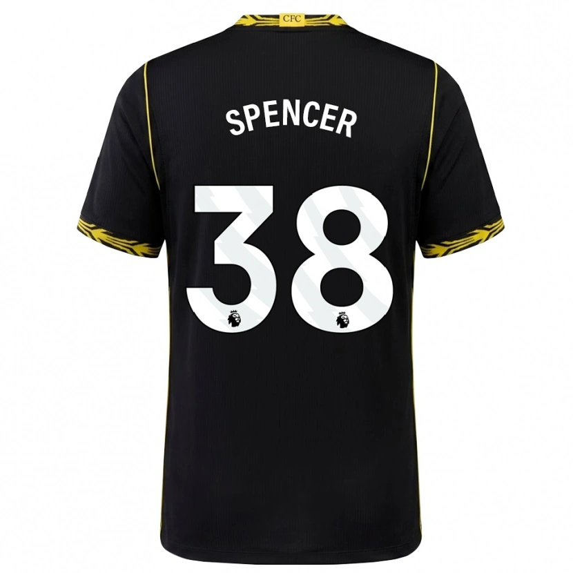 Danxen Kinder Becky Spencer #38 Schwarz Gelb Auswärtstrikot Trikot 2026/27 T-Shirt