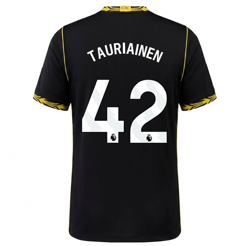 Danxen Kinder Jimi Tauriainen #42 Schwarz Gelb Auswärtstrikot Trikot 2026/27 T-Shirt
