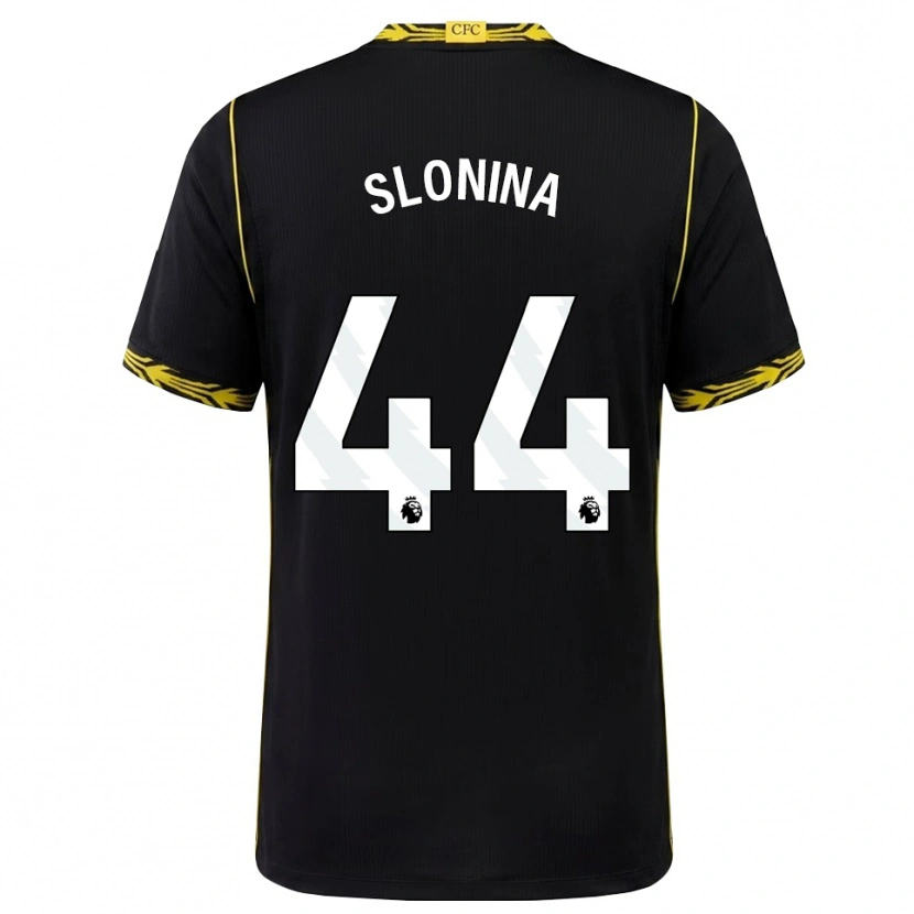 Danxen Kinder Gabriel Slonina #44 Schwarz Gelb Auswärtstrikot Trikot 2026/27 T-Shirt
