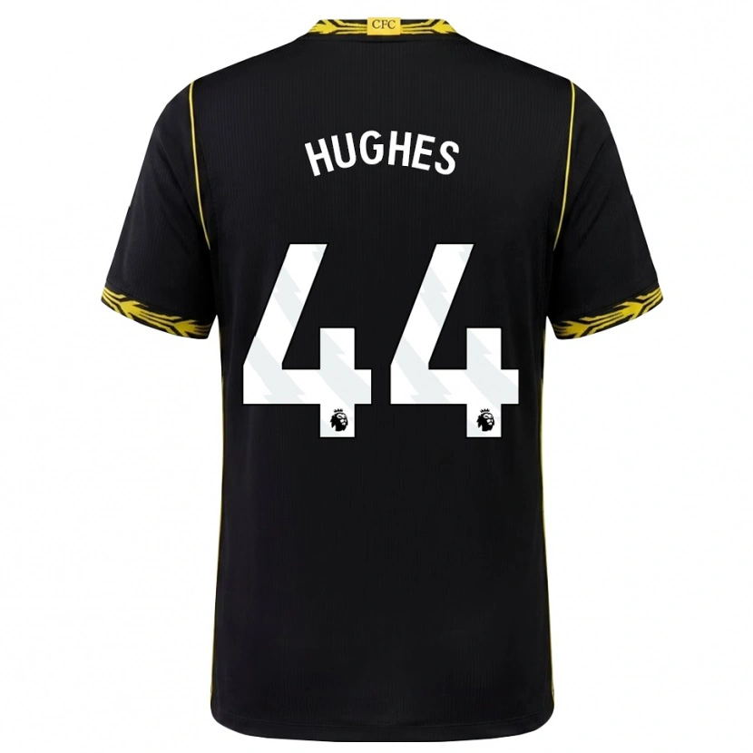 Danxen Kinder Brodi Hughes #44 Schwarz Gelb Auswärtstrikot Trikot 2026/27 T-Shirt