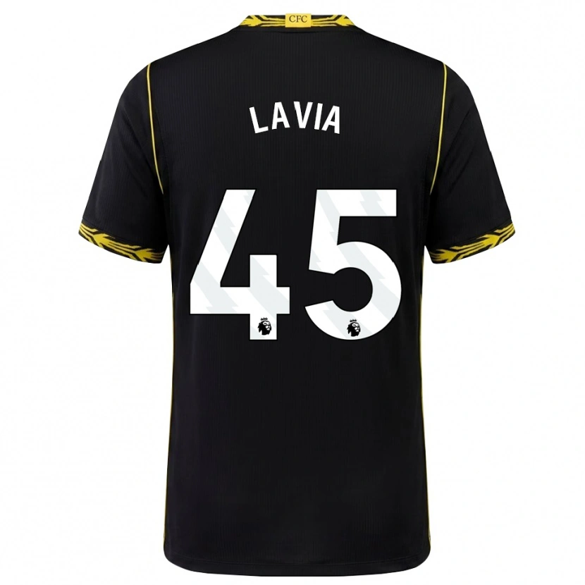 Danxen Kinder Roméo Lavia #45 Schwarz Gelb Auswärtstrikot Trikot 2026/27 T-Shirt