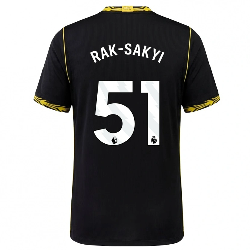 Danxen Kinder Sam Rak-Sakyi #51 Schwarz Gelb Auswärtstrikot Trikot 2026/27 T-Shirt