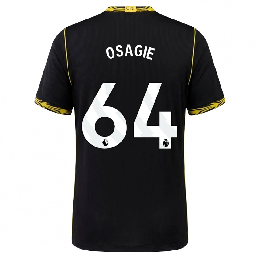 Danxen Kinder Justin Osagie #64 Schwarz Gelb Auswärtstrikot Trikot 2026/27 T-Shirt