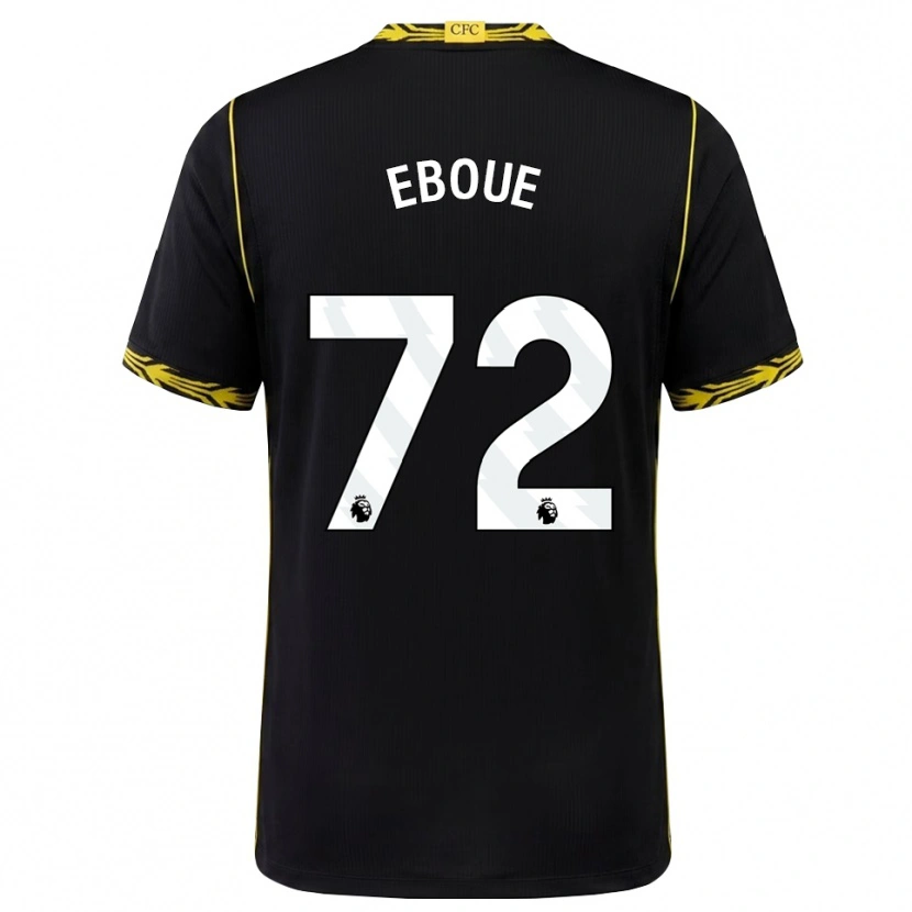 Danxen Kinder Mathis Eboué #72 Schwarz Gelb Auswärtstrikot Trikot 2026/27 T-Shirt