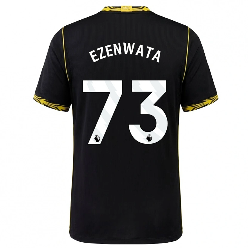 Danxen Kinder Chizaram Ezenwata #73 Schwarz Gelb Auswärtstrikot Trikot 2026/27 T-Shirt