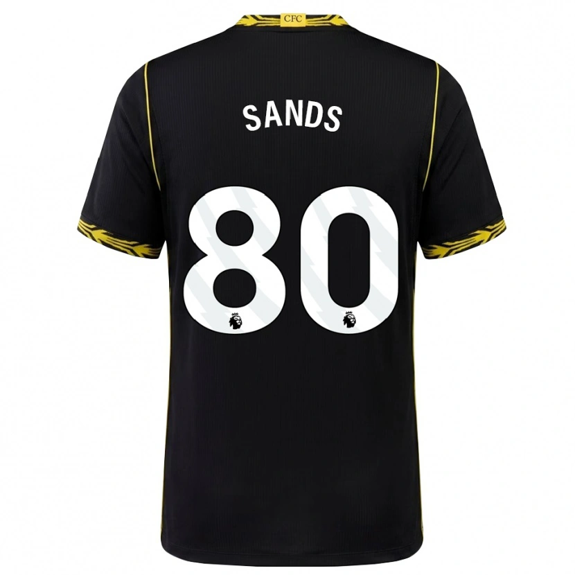 Danxen Kinder Hudson Sands #80 Schwarz Gelb Auswärtstrikot Trikot 2026/27 T-Shirt