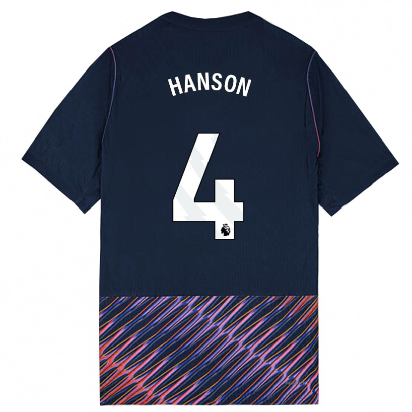 Danxen Kinder Cayon Hanson #4 Königlich Blau Weiß Auswärtstrikot Trikot 2026/27 T-Shirt