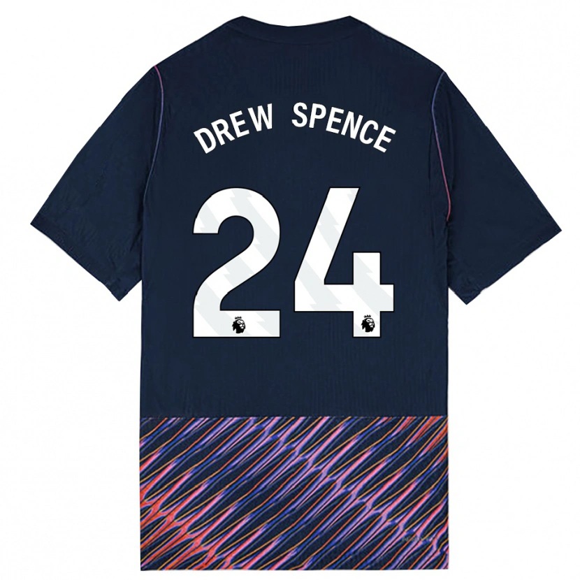 Danxen Kinder Drew Spence #24 Königlich Blau Weiß Auswärtstrikot Trikot 2026/27 T-Shirt