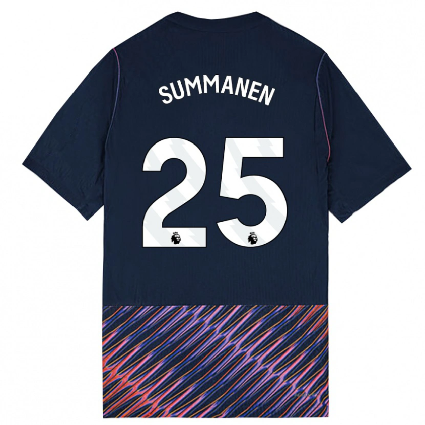 Danxen Kinder Eveliina Summanen #25 Königlich Blau Weiß Auswärtstrikot Trikot 2026/27 T-Shirt