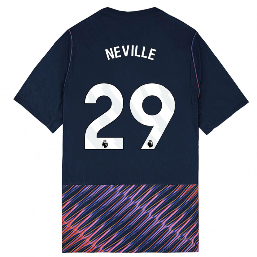 Danxen Kinder Ashleigh Neville #29 Königlich Blau Weiß Auswärtstrikot Trikot 2026/27 T-Shirt