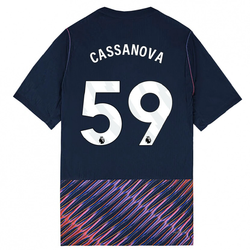 Danxen Kinder Dante Cassanova #59 Königlich Blau Weiß Auswärtstrikot Trikot 2026/27 T-Shirt