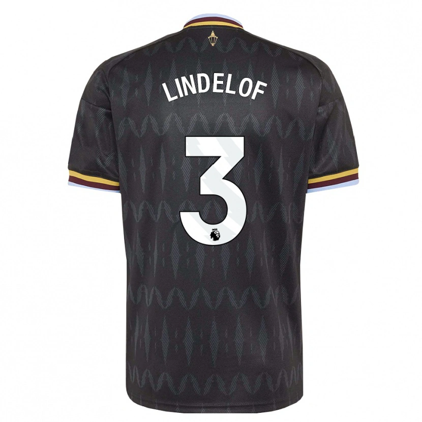 Danxen Kinder Victor Lindelöf #3 Kornblumenblau Schwarz Gelb Auswärtstrikot Trikot 2026/27 T-Shirt