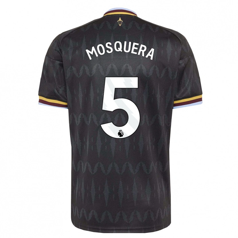 Danxen Kinder Yeimar Mosquera #5 Kornblumenblau Schwarz Gelb Auswärtstrikot Trikot 2026/27 T-Shirt