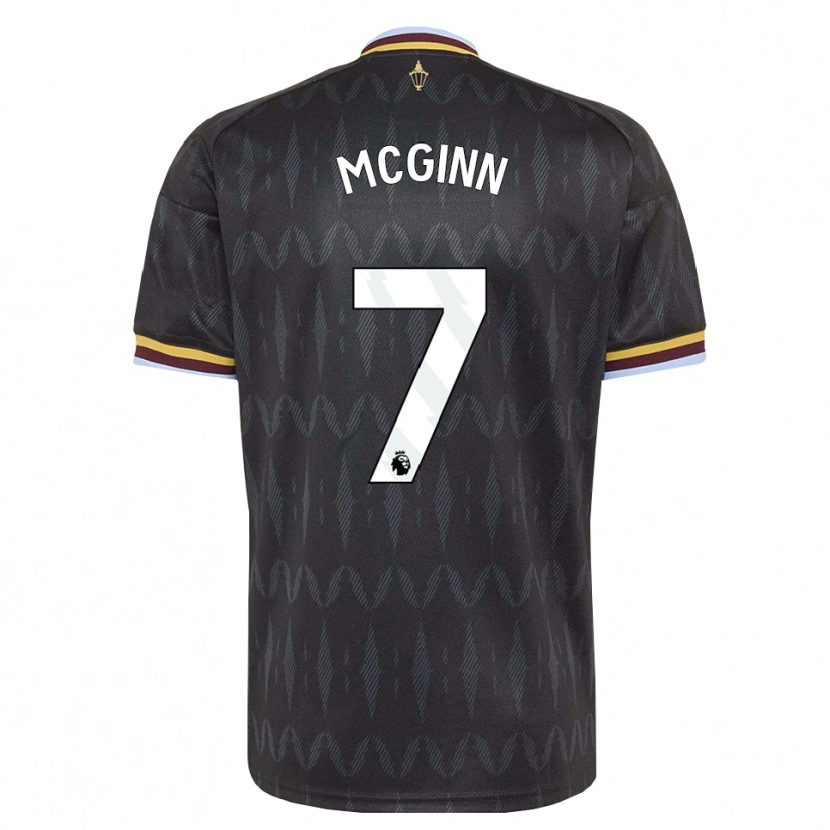 Danxen Kinder John Mcginn #7 Kornblumenblau Schwarz Gelb Auswärtstrikot Trikot 2026/27 T-Shirt