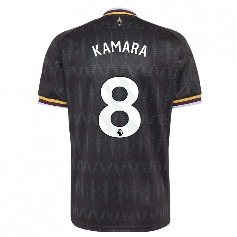 Danxen Kinder Boubacar Kamara #8 Kornblumenblau Schwarz Gelb Auswärtstrikot Trikot 2026/27 T-Shirt