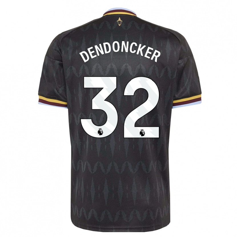 Danxen Kinder Leander Dendoncker #32 Kornblumenblau Schwarz Gelb Auswärtstrikot Trikot 2026/27 T-Shirt