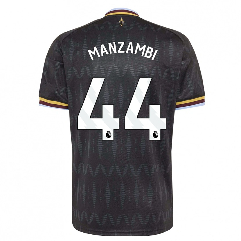 Danxen Kinder Johan Manzambi #44 Kornblumenblau Schwarz Gelb Auswärtstrikot Trikot 2026/27 T-Shirt