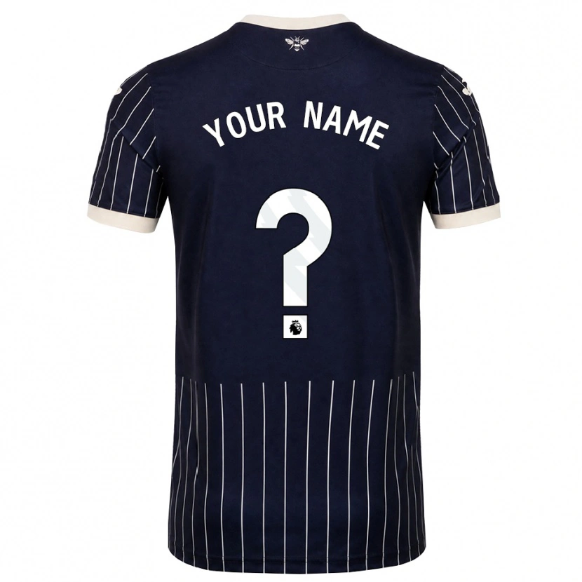 Danxen Kinder Ihren Namen #0 Schwarz Weiß Auswärtstrikot Trikot 2026/27 T-Shirt