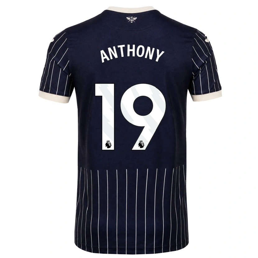 Danxen Kinder Jaidon Anthony #19 Schwarz Weiß Auswärtstrikot Trikot 2026/27 T-Shirt