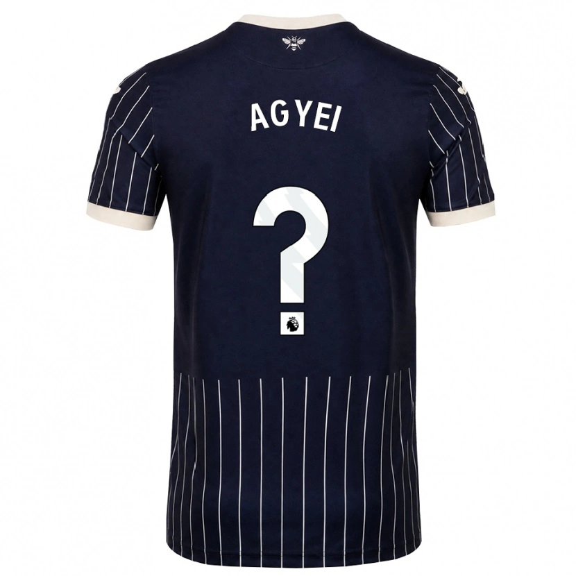 Danxen Kinder Kai Agyei #0 Schwarz Weiß Auswärtstrikot Trikot 2026/27 T-Shirt