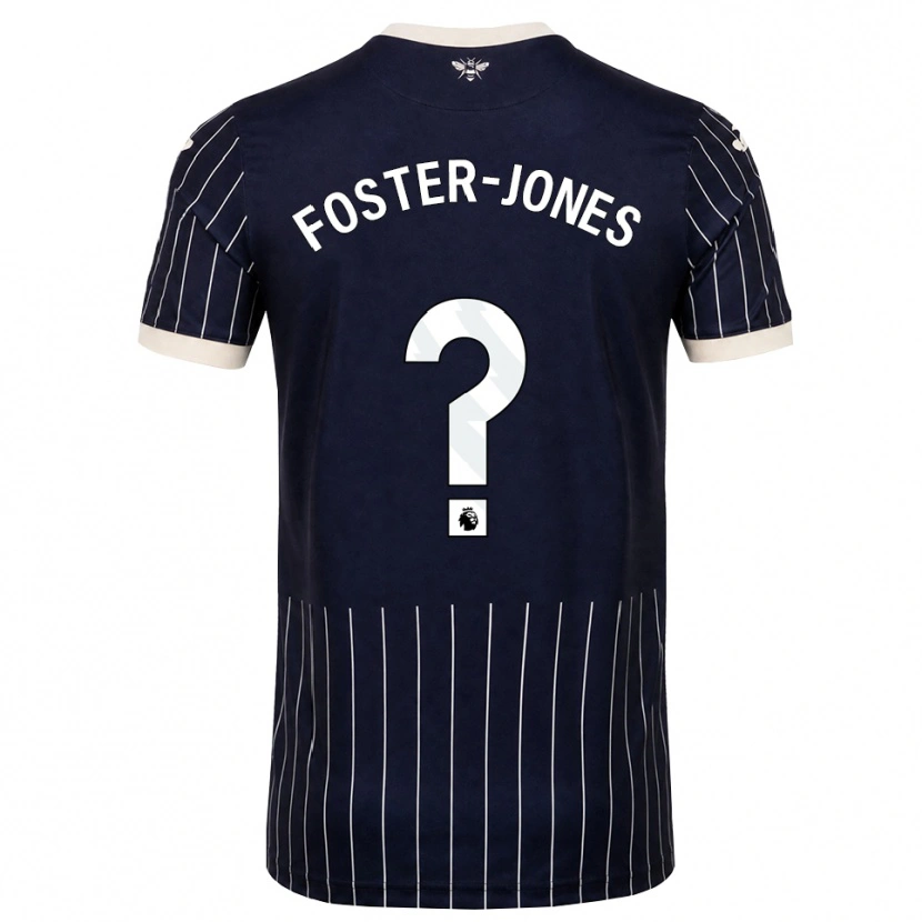 Danxen Kinder Ellis Foster-Jones #0 Schwarz Weiß Auswärtstrikot Trikot 2026/27 T-Shirt